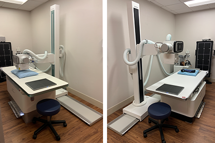 Joe DiMaggio Children's Hospital pediatric imaging table at Memorial Hospital Miramar MOB 2